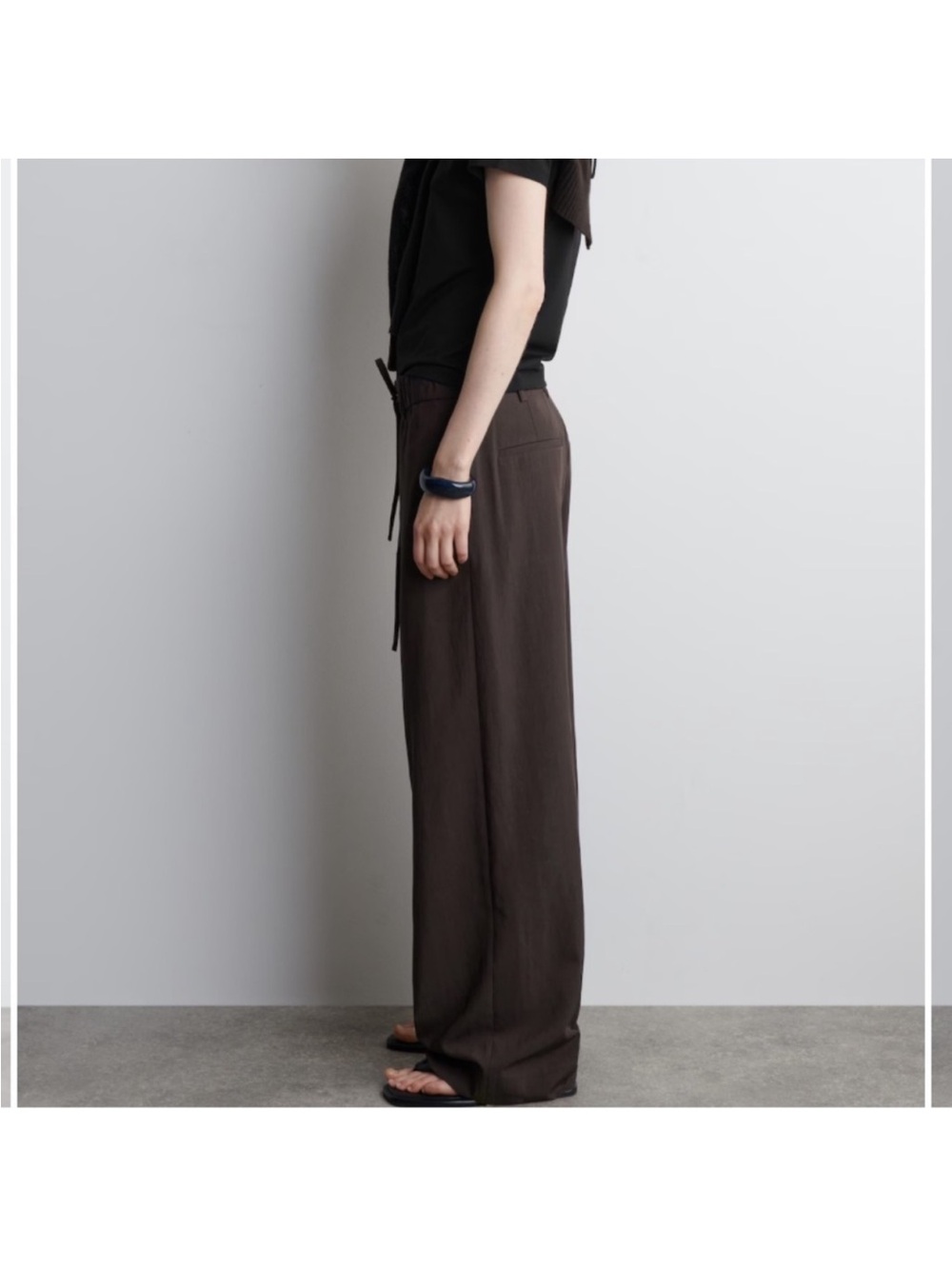 COS Brown Drawstring Pants - Picture 2 of 5